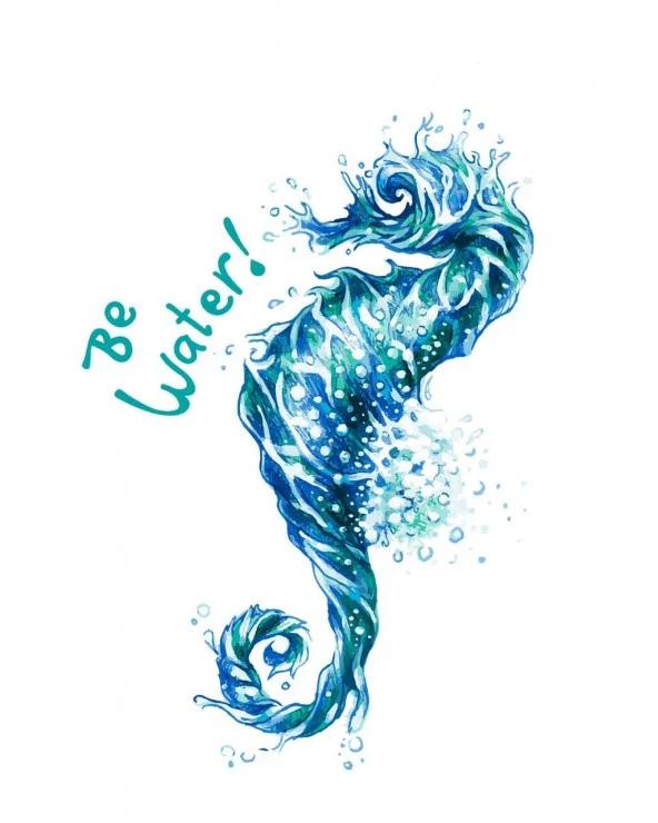 Camiseta Caballito Be Water detalle Imaginaciones Mías Esenziashopping