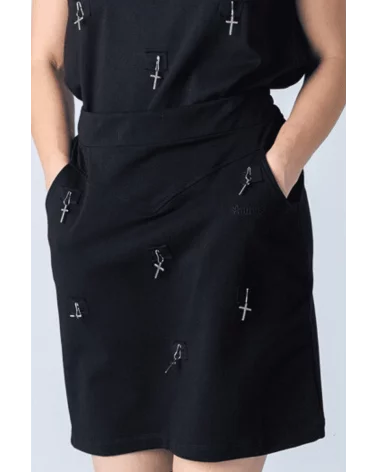 Falda Sor Juana Cruces Negra detalle Animosa Esenziashopping Zaragoza