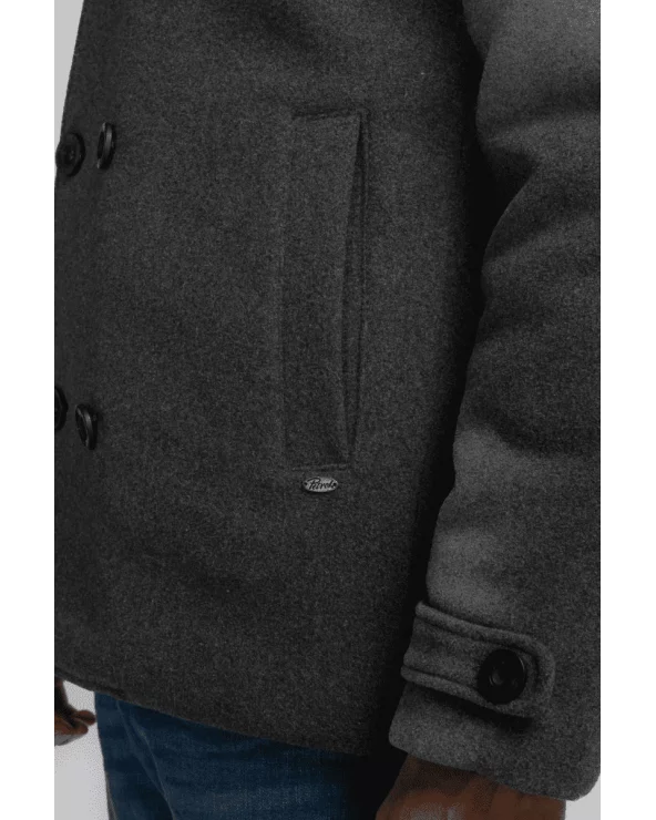 Abrigo Clásico Gris Petrol detalle Esenziashopping Zaragoza