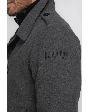 Abrigo Clásico Gris Petrol detalle Esenziashopping Zaragoza