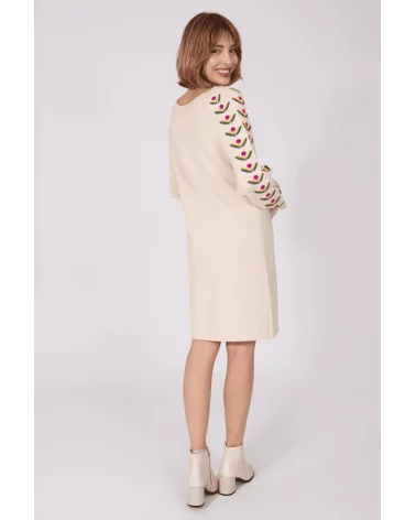 Vestido Corto Sol Beige Smile espalda Esenziashopping Zaragoza