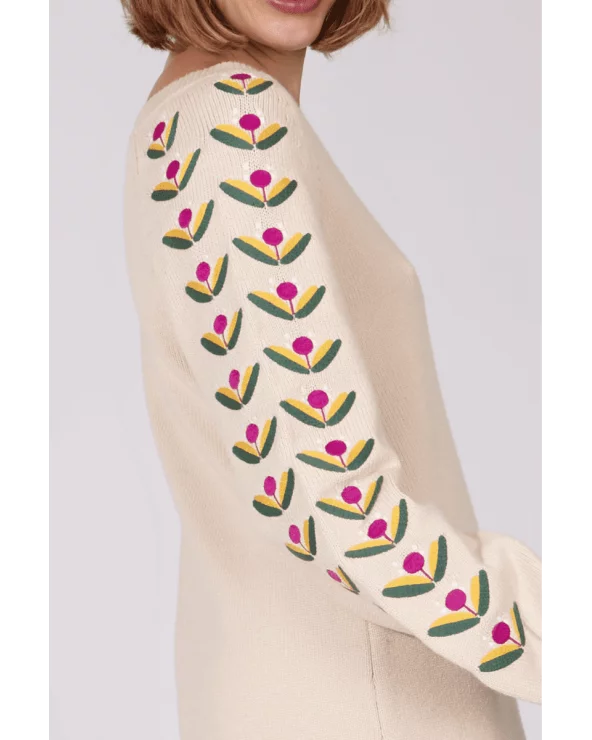 Vestido Corto Sol Beige Smile detalle Esenziashopping Zaragoza