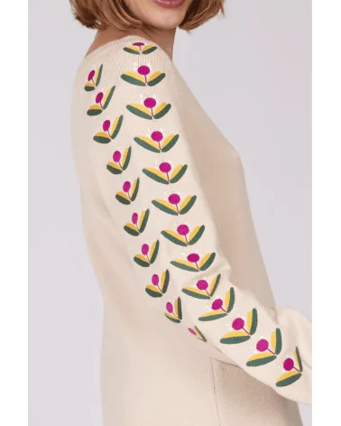 Vestido Corto Sol Beige Smile detalle Esenziashopping Zaragoza