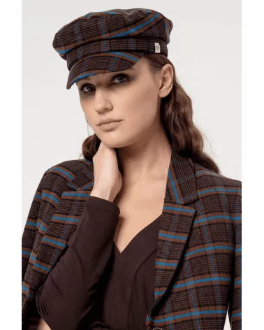 Gorra Baker Cuadros Surkana marrón Esenziashopping Zaragoza