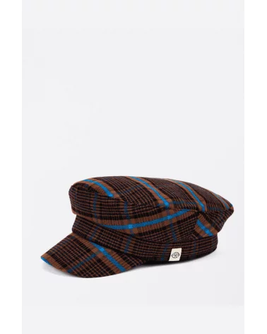 Gorra Baker Cuadros Surkana marrón Esenziashopping Zaragoza