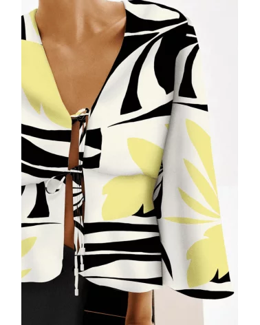 Blusa Estampado Maxi Lazo Lez a Lez detalle Esenziashopping Zaragoza