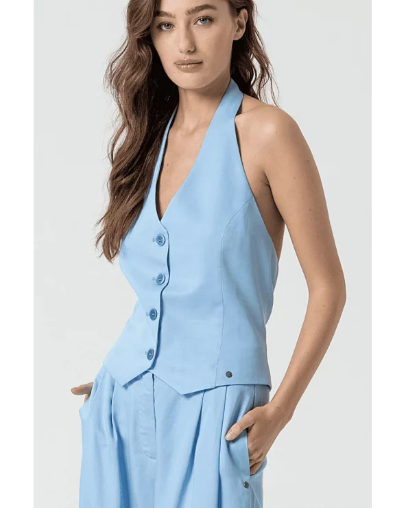 Chaleco Halter Azul Surkana Esenziashopping Zaragoza