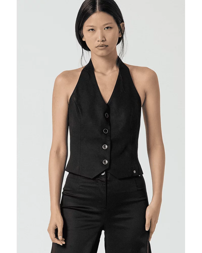 Chaleco Halter Negro Surkana Esenziashopping Zaragoza