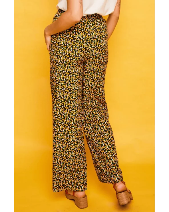 Pantalón Conil Estampado Negro Smile espalda Esenziashopping Zaragoza