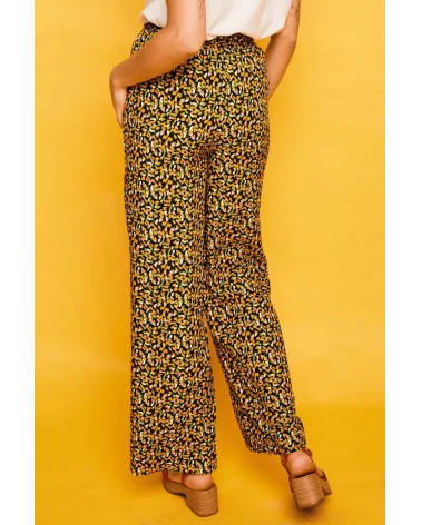 Pantalón Conil Estampado Negro Smile espalda Esenziashopping Zaragoza