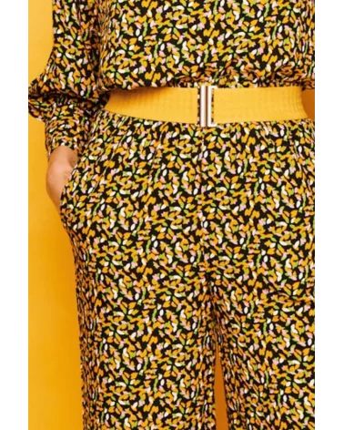 Pantalón Conil Estampado Negro Smile detalle Esenziashopping Zaragoza