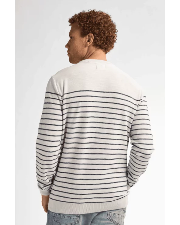 Jersey Punto Rayas Crudo Petrol espalda Esenziashopping Zaragoza