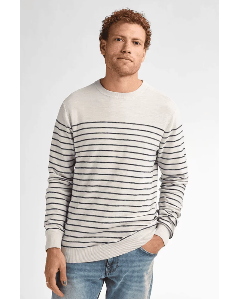 Jersey Punto Rayas Crudo Petrol Esenziashopping Zaragoza