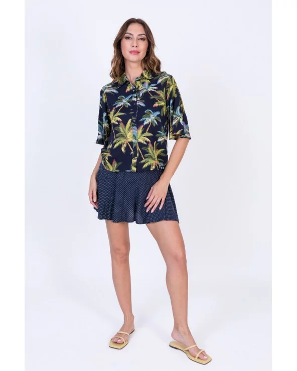 Falda Cádiz topos amarillos Lylu Wear total look Esenziashopping Zaragoza