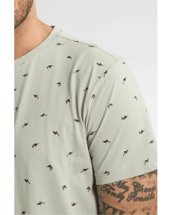 Camiseta Estampado Pez Crudo Petrol detalle Esenziashopping Zaragoza