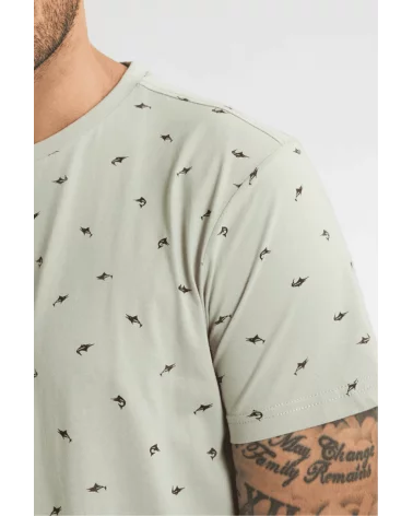 Camiseta Estampado Pez Crudo Petrol detalle Esenziashopping Zaragoza