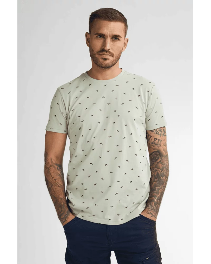 Camiseta Estampado Pez Crudo Petrol Esenziashopping Zaragoza Camiseta Estampado Pez Crudo Petrol Esenziashopping Zaragoza