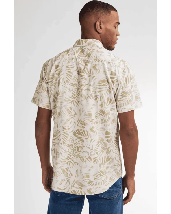 Camisa Botánica Crudo Petrol espalda Esenziashopping Zaragoza