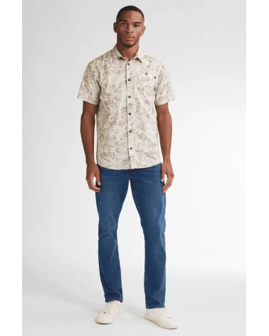 Camisa Botánica Crudo Petrol total look Esenziashopping Zaragoza