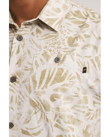 Camisa Botánica Crudo Petrol detalle Esenziashopping Zaragoza