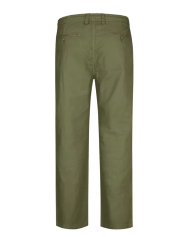 Pantalón Lino Verde Kaki espalda Petrol Esenziashopping Zaragoza