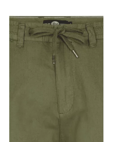 Pantalón Lino Verde Kaki detalle Petrol Esenziashopping Zaragoza