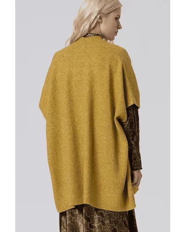 Poncho Tricot Abierto Mostaza Surkana espalda Esenziashopping Zaragoza