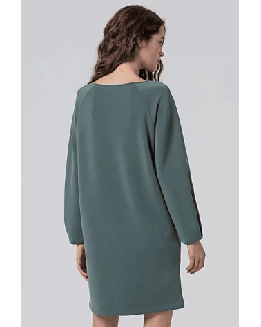 Vestido Manga Ranglán Azul Acero Surkana espalda Esenziashopping Zaragoza