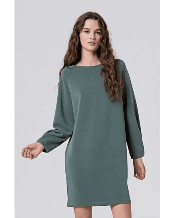 Vestido Manga Ranglán Azul Acero Surkana Esenziashopping Zaragoza