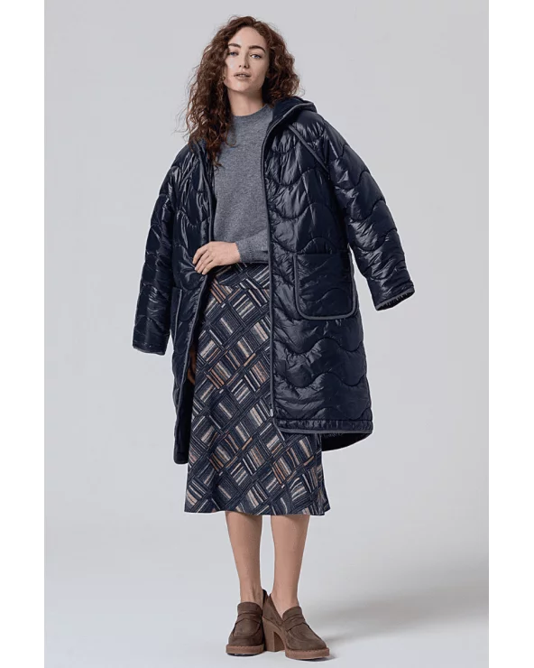 Falda Vuelo Estampado Azul Surkana total look Esenzishopping Zaragoza