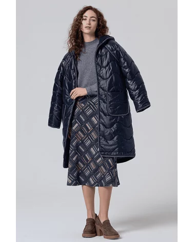 Falda Vuelo Estampado Azul Surkana total look Esenzishopping Zaragoza