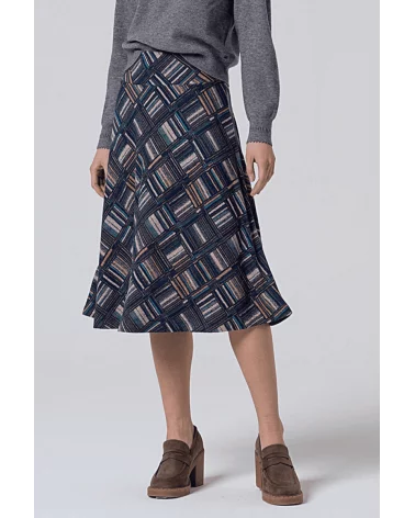 Falda Vuelo Estampado Azul Surkana Esenzishopping Zaragoza