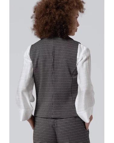 Chaleco Pata de Gallo Negro Surkana espalda Esenziashopping Zaragoza