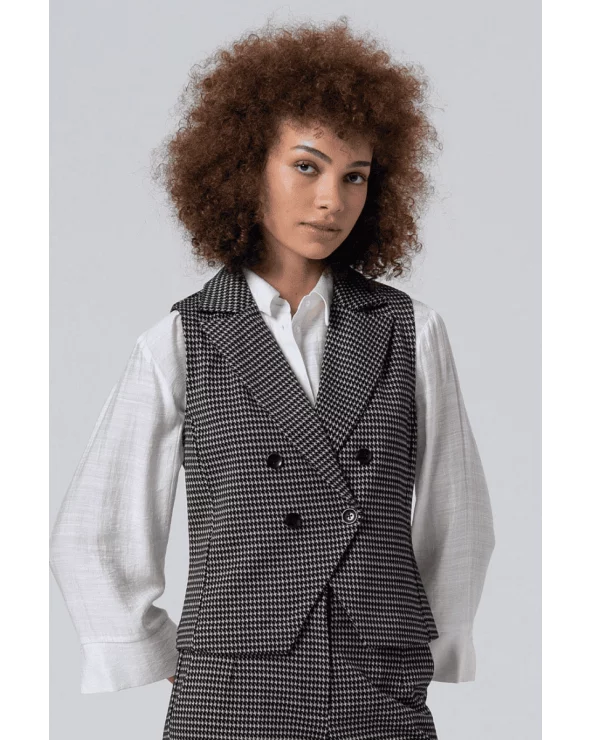 Chaleco Pata de Gallo Negro Surkana Esenziashopping Zaragoza