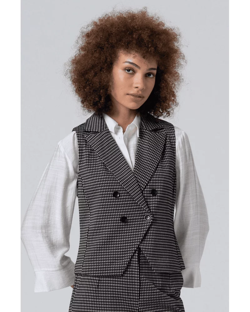 Chaleco Pata de Gallo Negro Surkana Esenziashopping Zaragoza