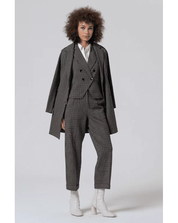 Chaleco Pata de Gallo Negro Surkana total look Esenziashopping Zaragoza