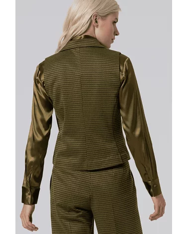 Chaleco Pata de Gallo Verde Kaki Surkana espalda Esenziashopping Zaragoza