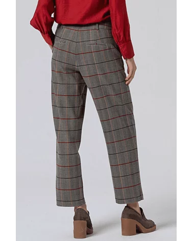 Pantalón Recto Cuadros Surkana espalda Esenziashopping Zaragoza