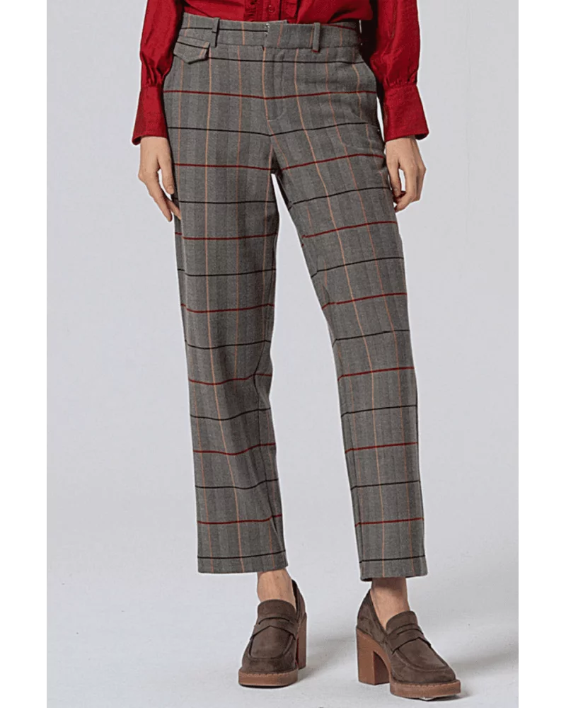 Pantalón Recto Cuadros Surkana Esenziashopping Zaragoza