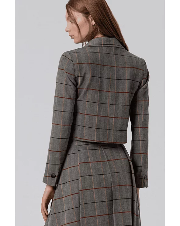 Chaqueta Americana Corta Cuadros Surkana espalda Esenziashopping Zaragoza