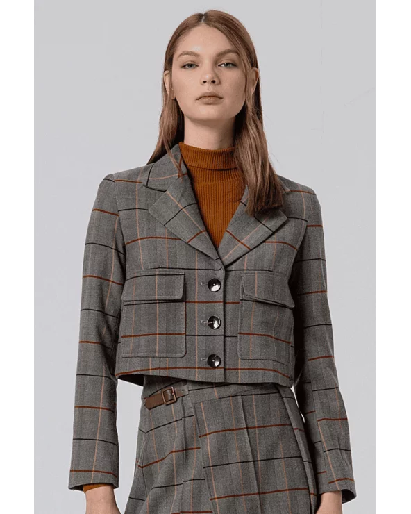 Chaqueta Americana Corta Cuadros Surkana Esenziashopping Zaragoza