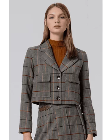 Chaqueta Americana Corta Cuadros Surkana Esenziashopping Zaragoza