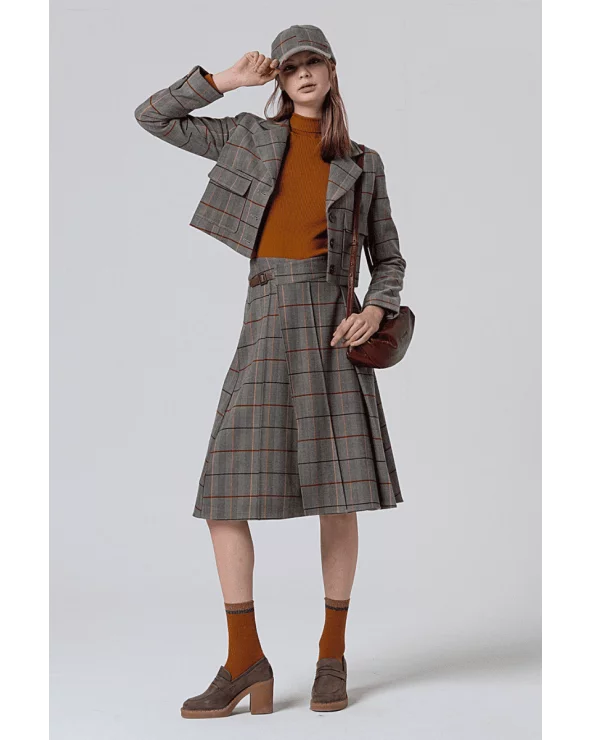 Chaqueta Americana Corta Cuadros Surkana total look Esenziashopping Zaragoza