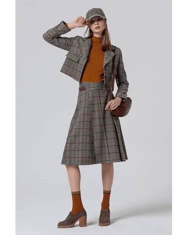 Chaqueta Americana Corta Cuadros Surkana total look Esenziashopping Zaragoza