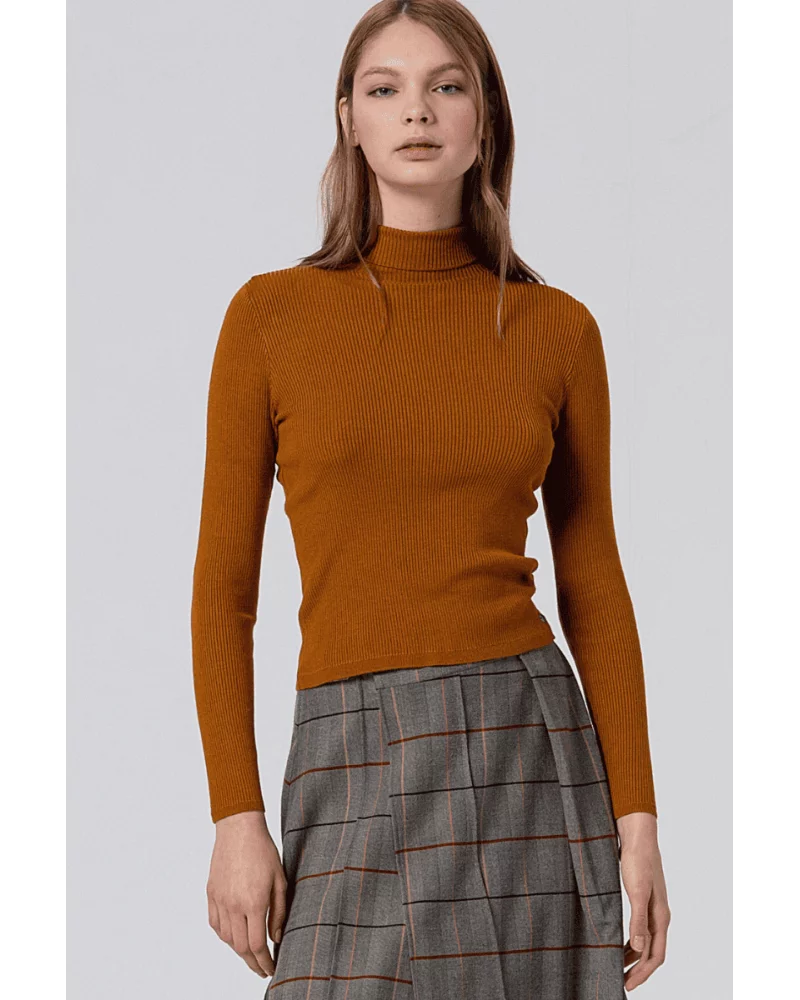 Jersey Cuello Alto Canalé Ocre Surkana Esenziashopping Zaragoza