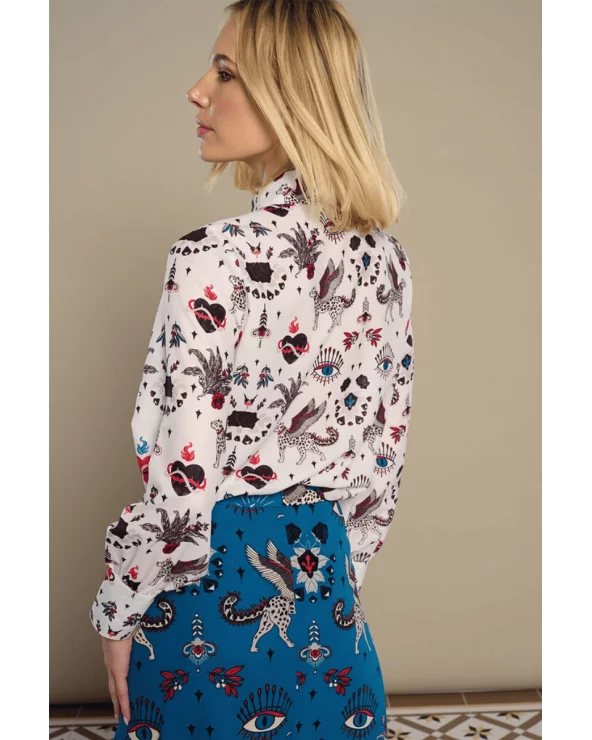 Camisa Mytho White Minueto espalda Esenziashopping Zaragoza