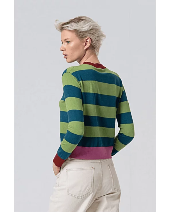 Jersey Rayas Contraste Verde Surkana espalda Esenziashopping Zaragoza