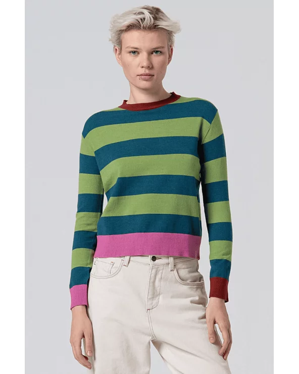 Jersey Rayas Contraste Verde Surkana Esenziashopping Zaragoza