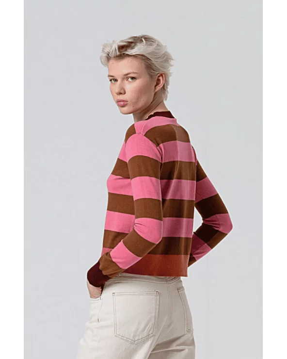 Jersey Rayas Contraste Rosa Surkana espalda Esenziashopping Zaragoza