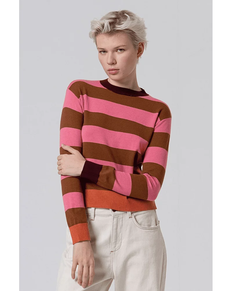 Jersey Rayas Contraste Rosa Surkana Esenziashopping Zaragoza